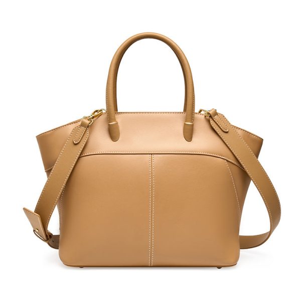 Classic Shell Leather Commuter Tote Bag for Women