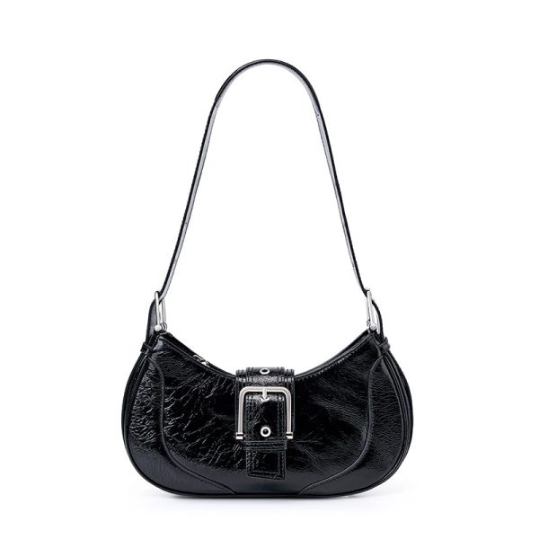 Chic Vintage Cowhide Crossbody Satchel for Fashionable Women