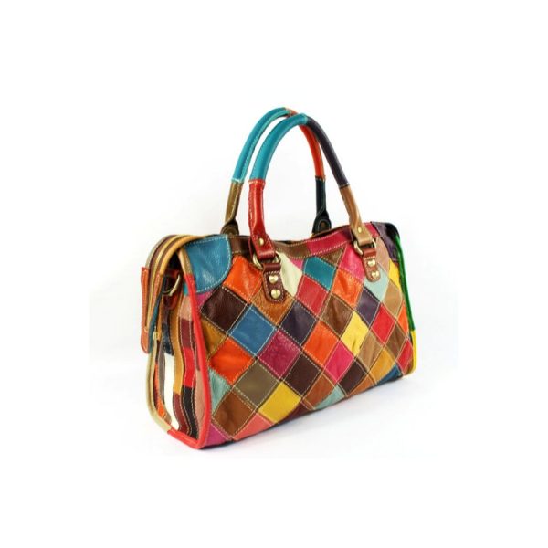 ColorBlend Leather Women's Multifunctional Shoulder Handbag